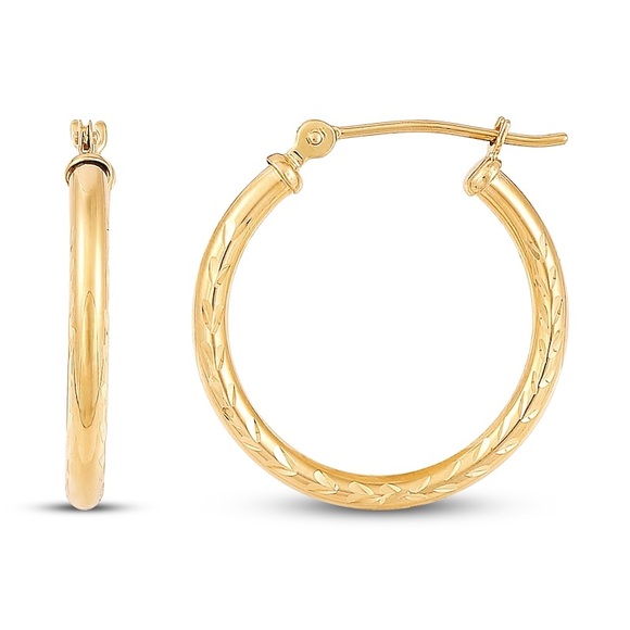 Kay Jewelers Jewelry - Kay- Hoop Earrings 14K Yellow Gold 20mm. Watch the VIDEO!